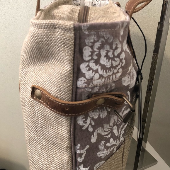 Myra bag Old Key Linen Tote purse NWT - Picture 4 of 7